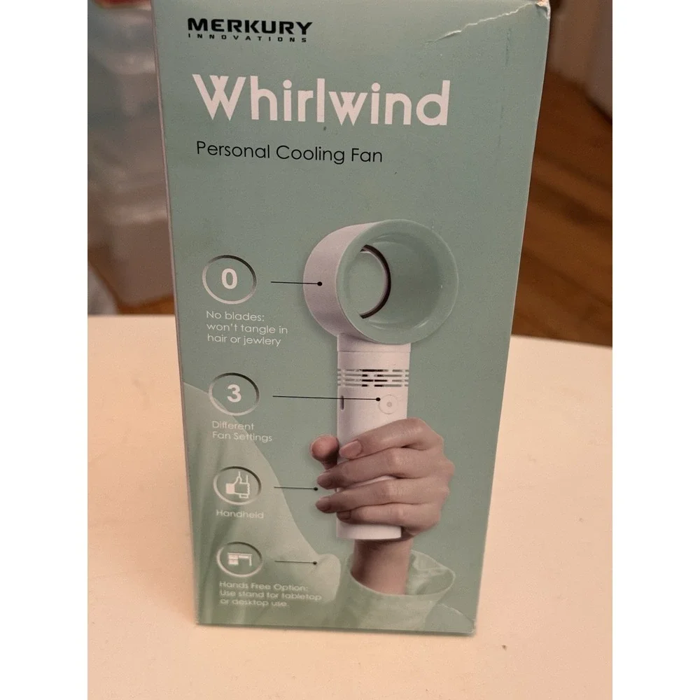 Merkury Innovations Whirlwind‎ Personal Cooling Fan, No Blades, Rechargeable